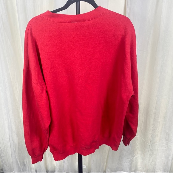 Vintage Mickey Disney store sweatshirt crew neck vintage red Mickey Mouse crew - Picture 8 of 8